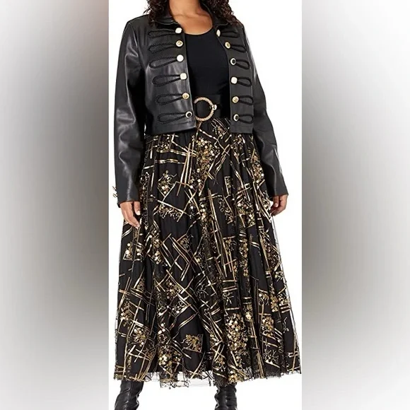 Making the Cut Season 2 Episode 7 Winning Look Andrea's Sequin Skirt NWT Size S - Picture 6 of 14